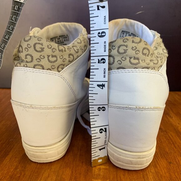 Guess - White Vegan Leather Wedge Runners - Picture 7 of 9